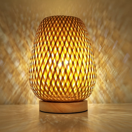 Bambu Bordslampa med USB Strömförsörjning – Hållbar och Energisparande Design | Veska
