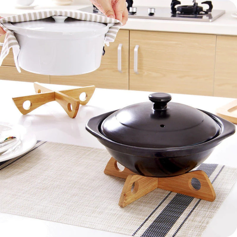 Bambu Kruk Ställ & Ångkokare Rack | Veska