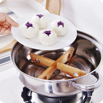 Bambu Kruk Ställ & Ångkokare Rack | Veska