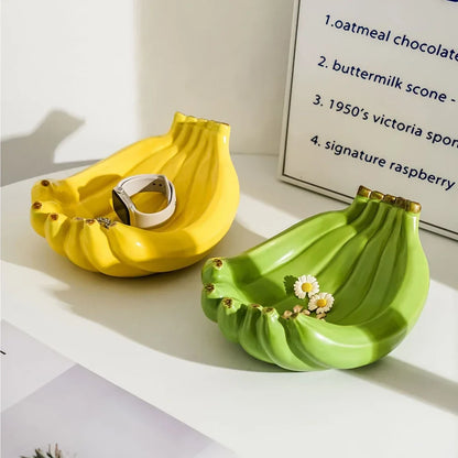 Banan Keramisk Förvaringsbricka | Veska Gul Banan