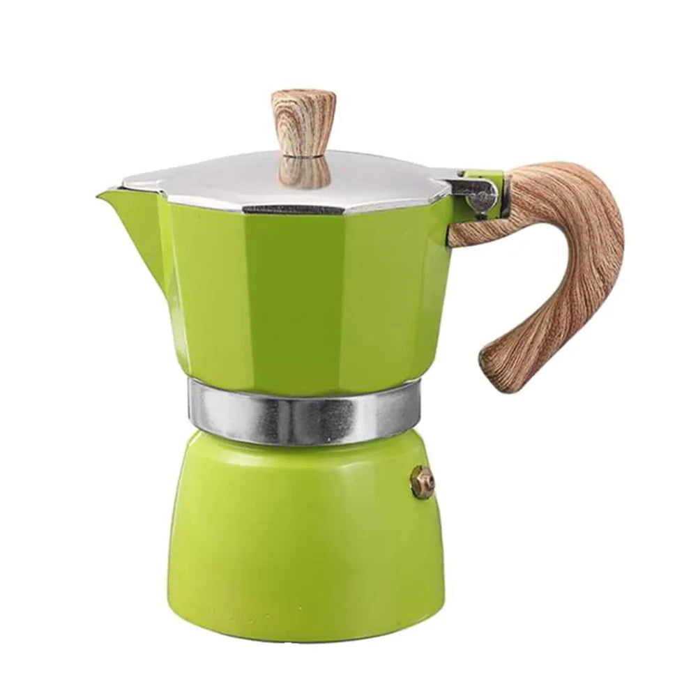 Bärbar Moka Kanna Äkta Espresso Överallt | Veska Grön