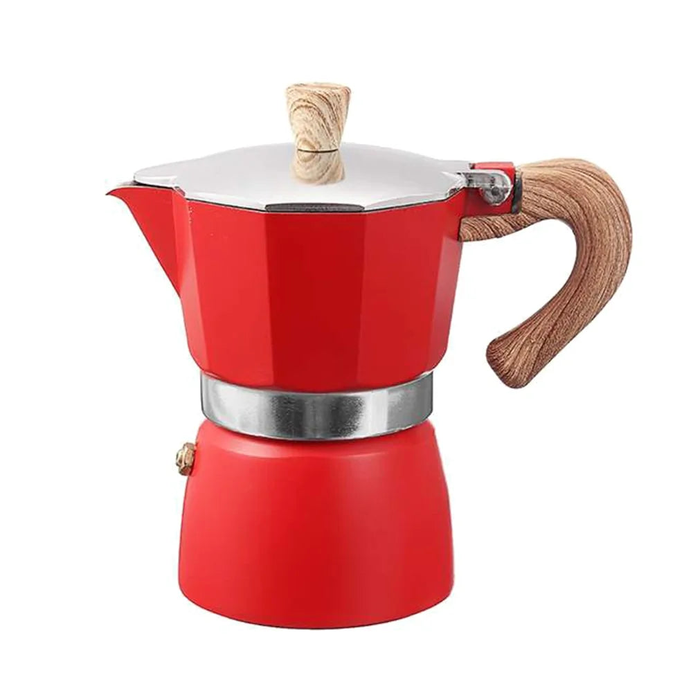 Bärbar Moka Kanna Äkta Espresso Överallt | Veska Rot