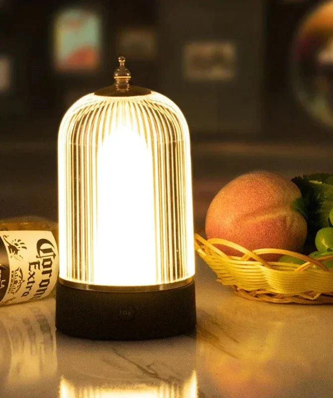 Bärbar Retro Fågelbur Bordslampa – Vintage LED Belysning i Klassisk Design | Veska