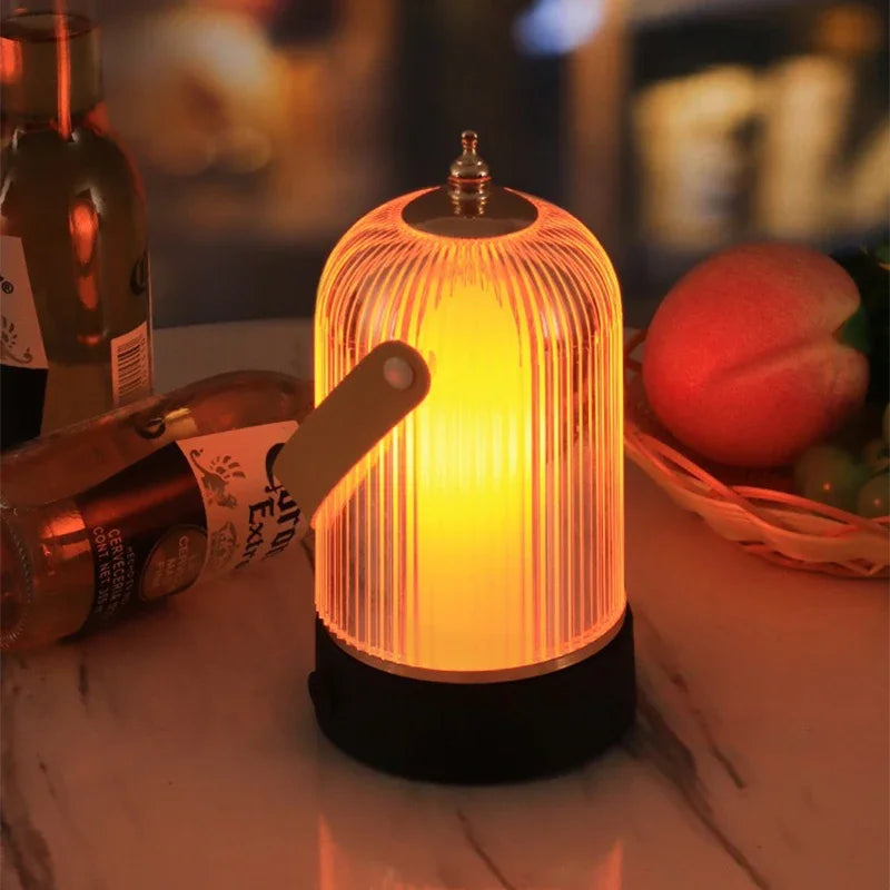 Bärbar Retro Fågelbur Bordslampa – Vintage LED Belysning i Klassisk Design | Veska