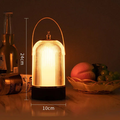 Bärbar Retro Fågelbur Bordslampa – Vintage LED Belysning i Klassisk Design | Veska Flamma