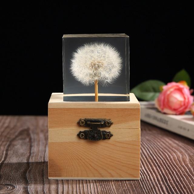 Bevarade Blommor Kristaller | Veska Maskros