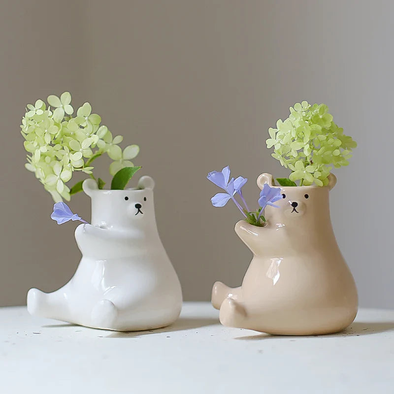 Björnen med blomvas | Veska