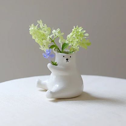 Björnen med blomvas | Veska