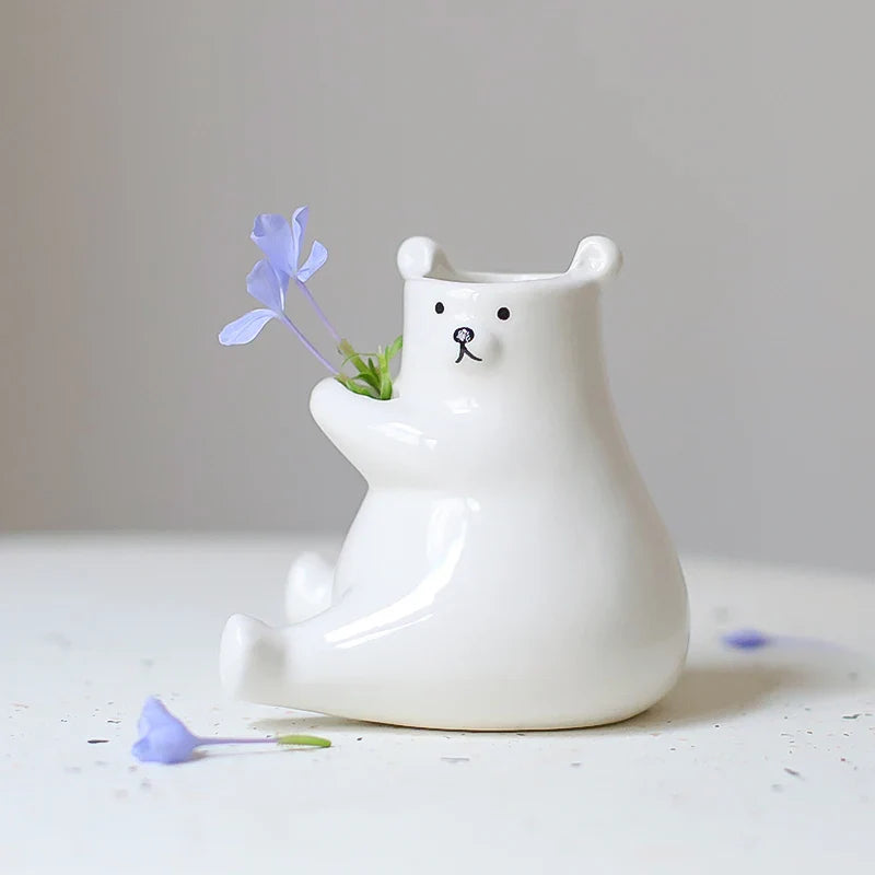 Björnen med blomvas | Veska