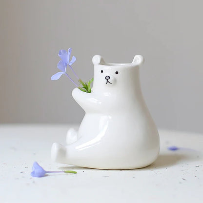 Björnen med blomvas | Veska