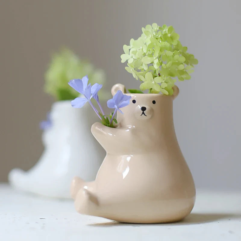 Björnen med blomvas | Veska