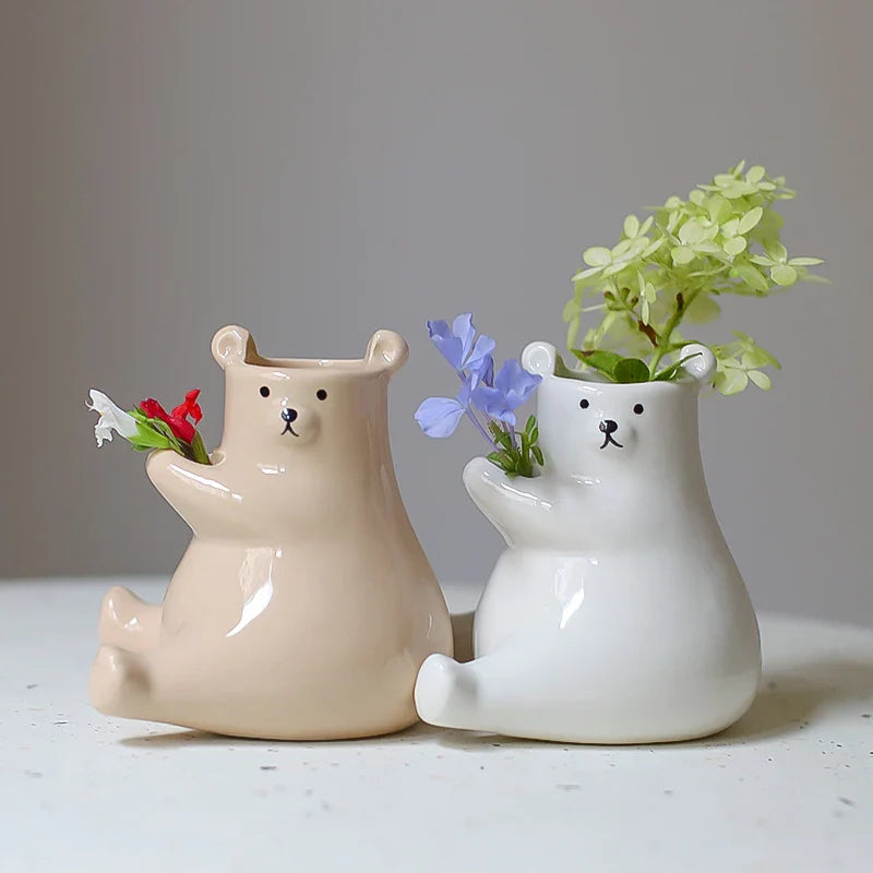 Björnen med blomvas | Veska