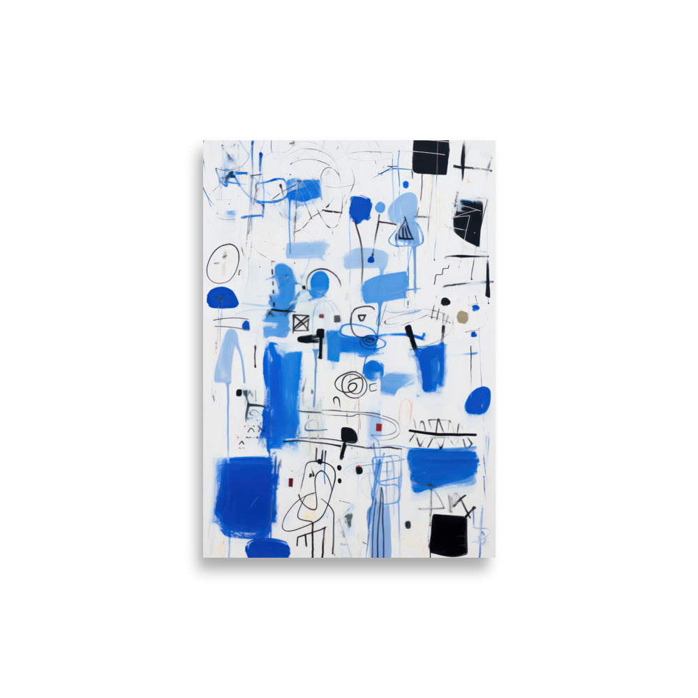 Blå Klotter 2 | Veska 21×30 cm