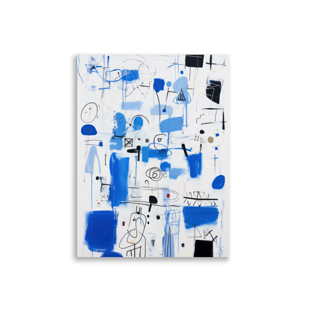 Blå Klotter 2 | Veska 30×40 cm