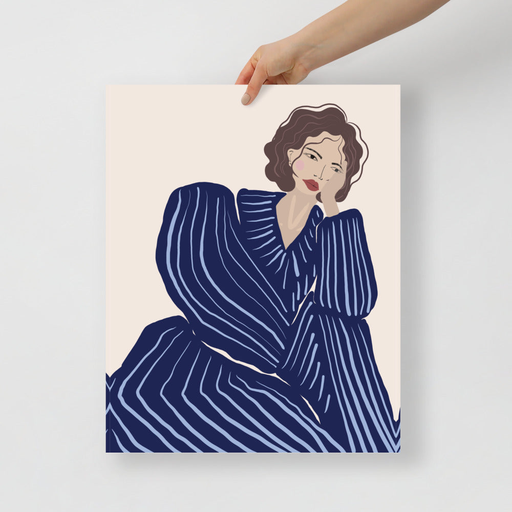 Blå Träningsoverall Vägkonst | Veska 16×20
