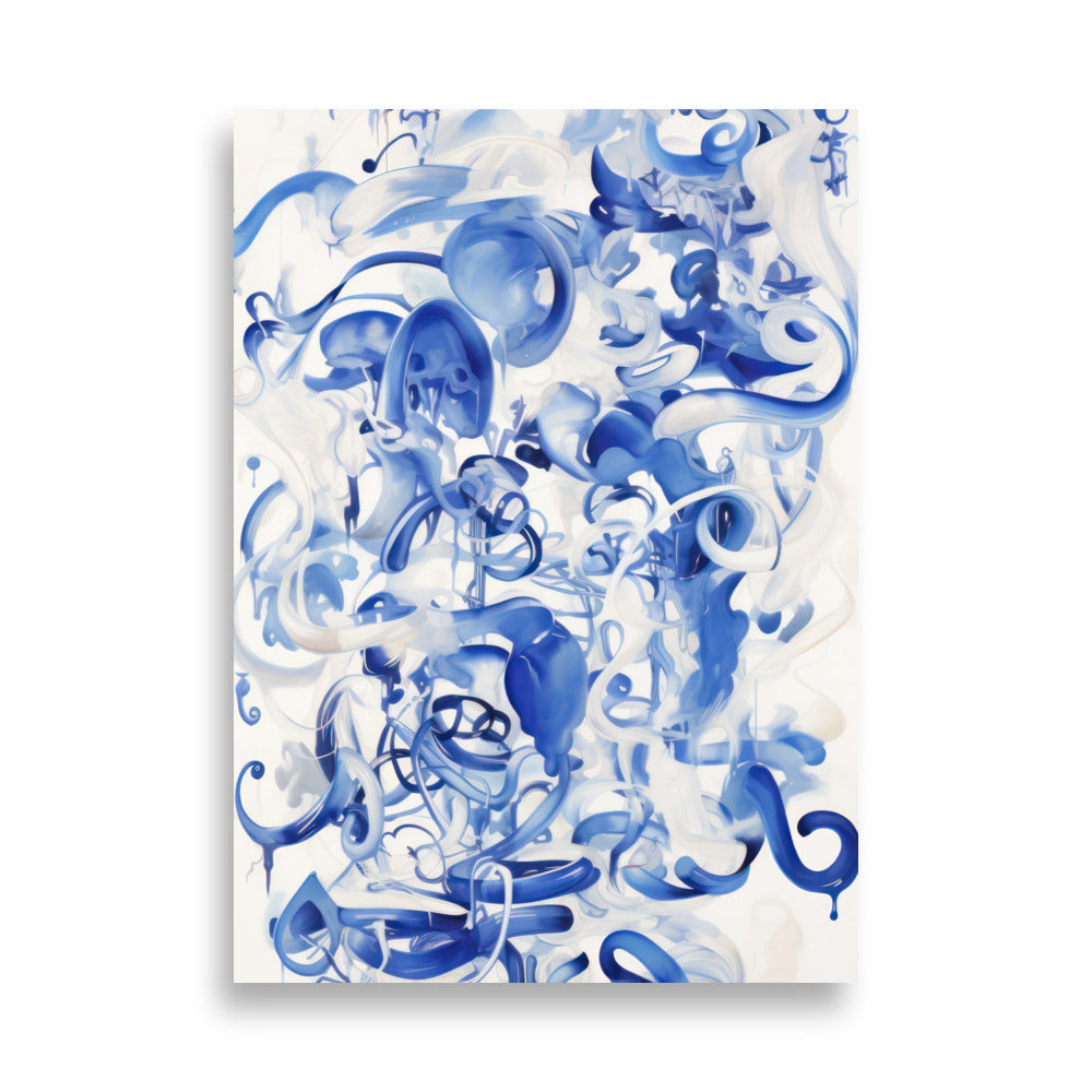 Blå vågor | Veska 50×70 cm