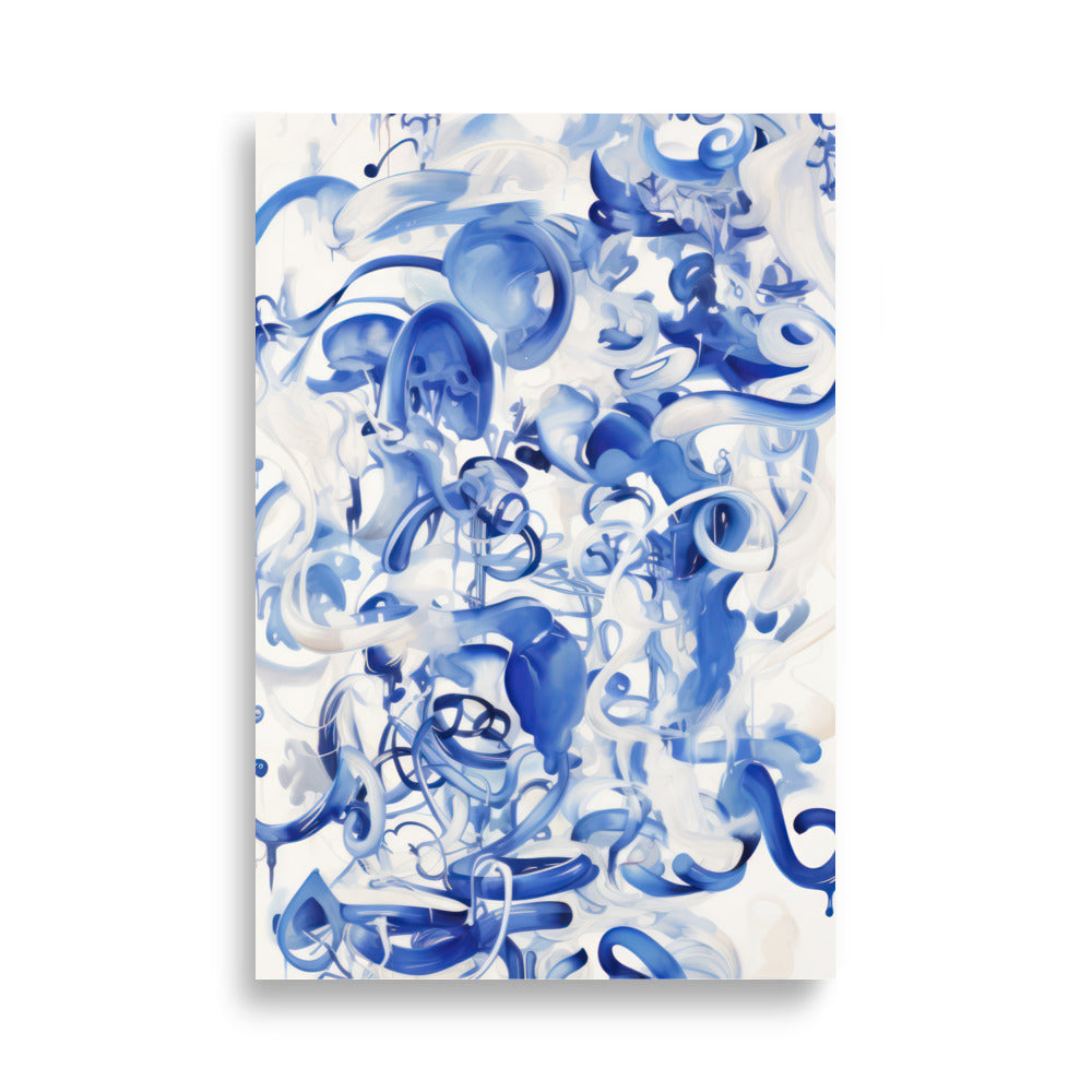 Blå vågor | Veska 61×91 cm