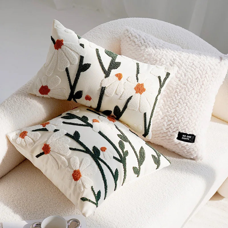 Blå & Vit Kanin & Blomma Kuddeöverdrag | Veska