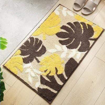 Bladmönster Mat | Veska Brun och Gul 50x80cm 19.7"x31.5"