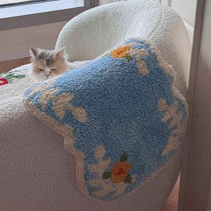 Blommig fluffig badmatta | Veska
