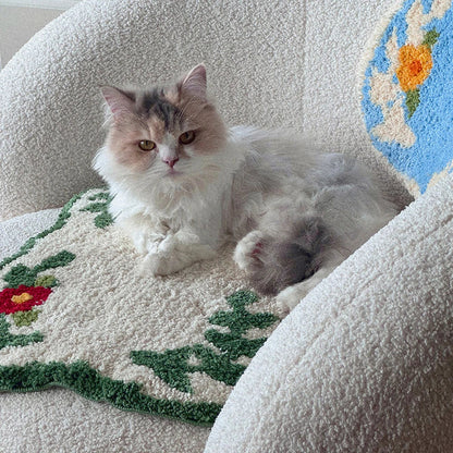 Blommig fluffig badmatta | Veska