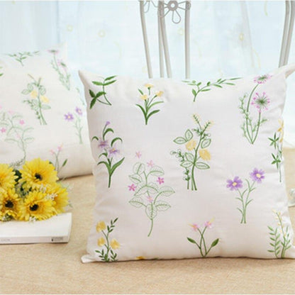 Blommigt Broderad Kuddeöverdrag | Veska B
