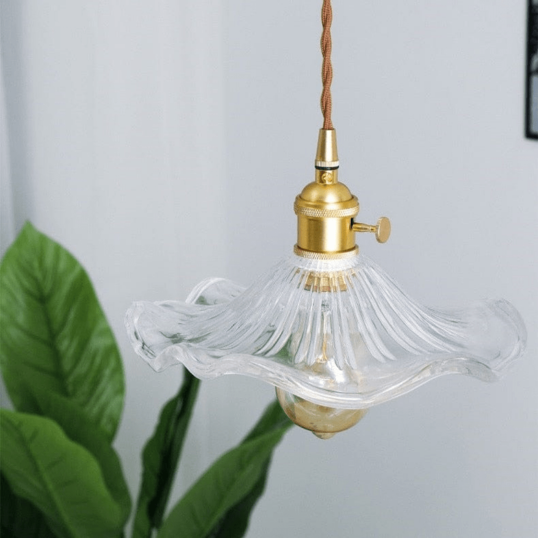 Blommor Glas Hänglampa | Veska