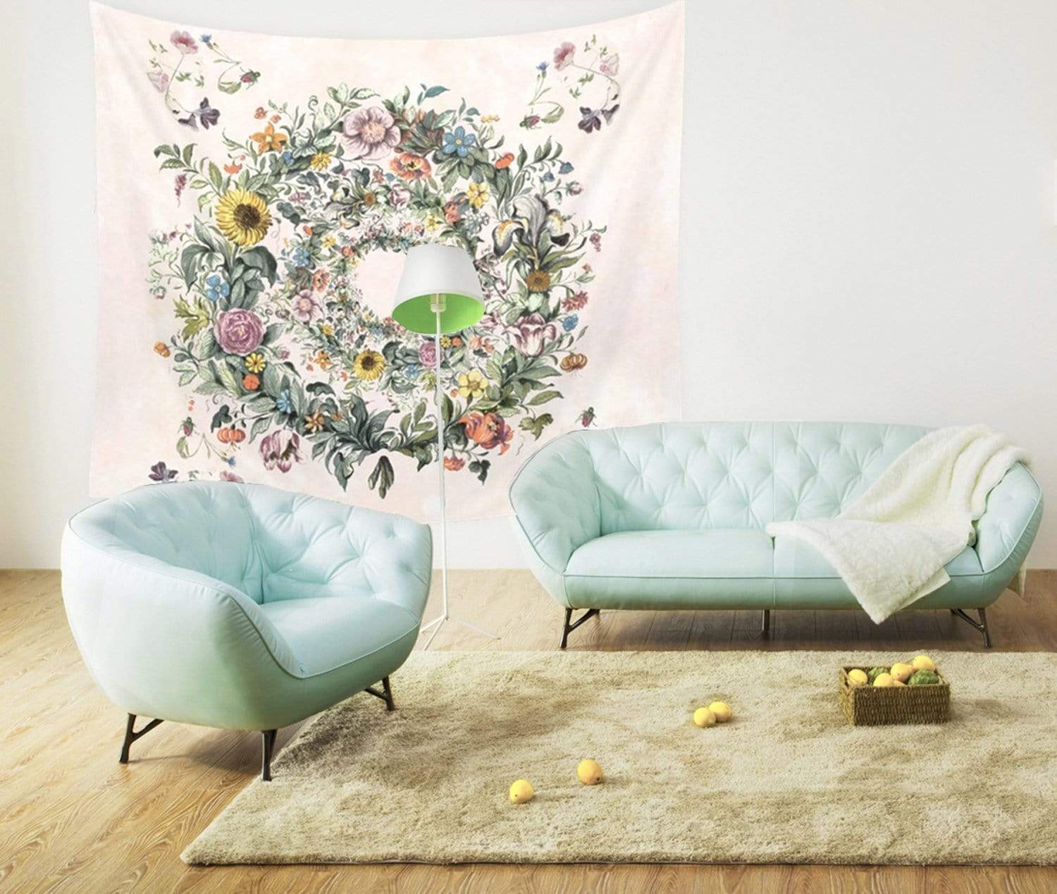 Blommor Krans Tapestry | Veska