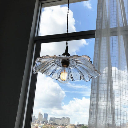 Blomsterblad Färgat Glas Hängande Lampa | Veska