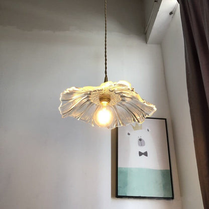 Blomsterblad Färgat Glas Hängande Lampa | Veska