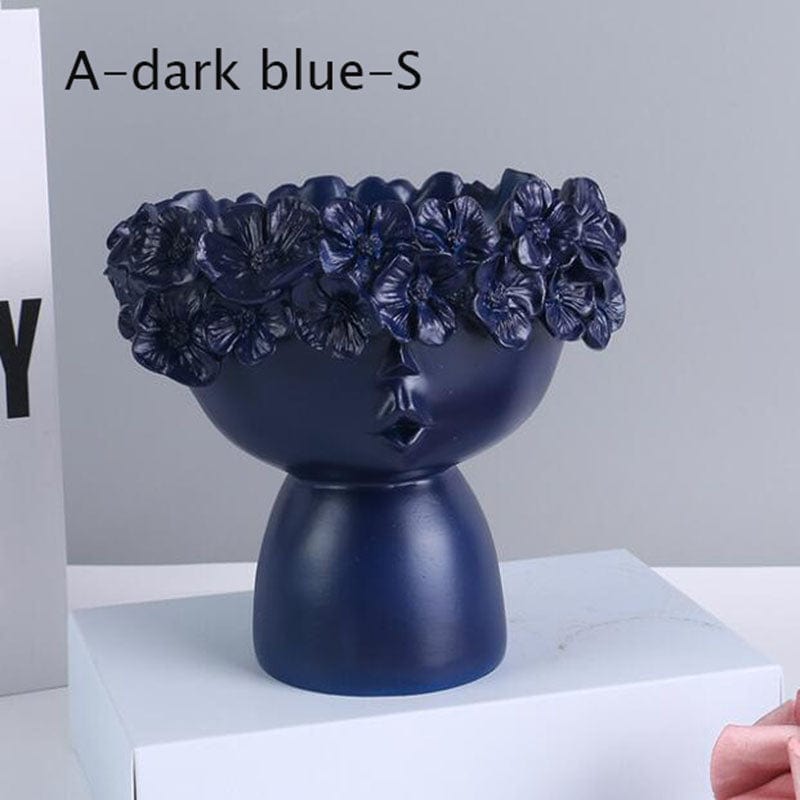 Blomsterhuvudvas | Veska A-Mörkblå-S