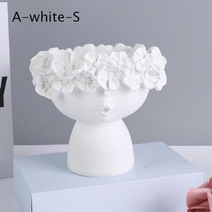 Blomsterhuvudvas | Veska A-Vit-S