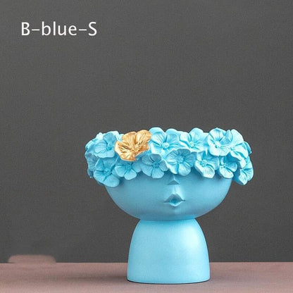 Blomsterhuvudvas | Veska B-Blå-S