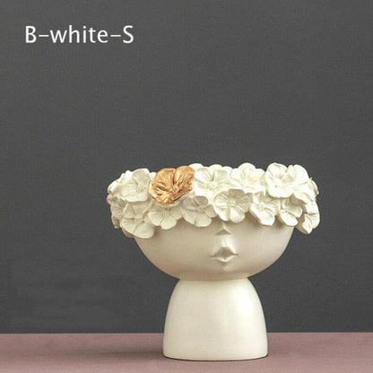 Blomsterhuvudvas | Veska B-Vit-B-S