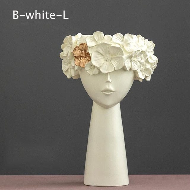 Blomsterhuvudvas | Veska B-Vit-Bianca-L