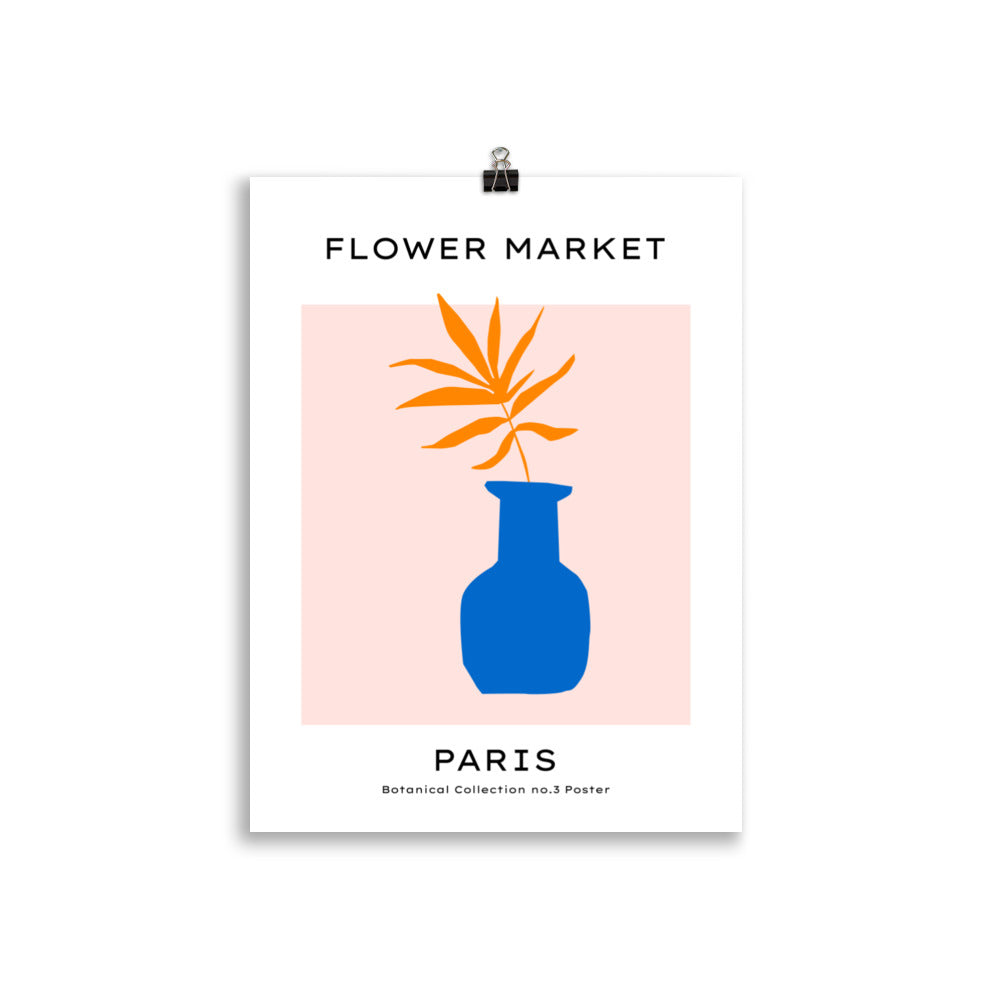 Blomstermarknad - Paris - Palm i den blå vasen | Veska 30×40 cm