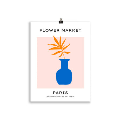Blomstermarknad - Paris - Palm i den blå vasen | Veska 30×40 cm