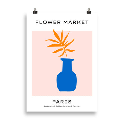 Blomstermarknad - Paris - Palm i den blå vasen | Veska 50×70 cm