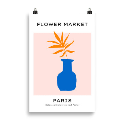 Blomstermarknad - Paris - Palm i den blå vasen | Veska 61×91 cm