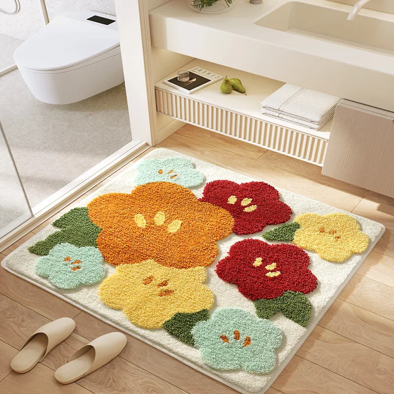 Blomsterträdgård Badmatta | Veska Färggård
