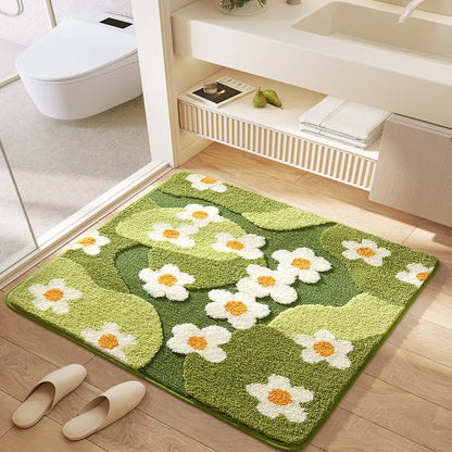 Blomsterträdgård Badmatta | Veska Grön Trädgård