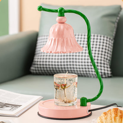 BloomAura – Charmig Rosa Glasbordslampa | Veska