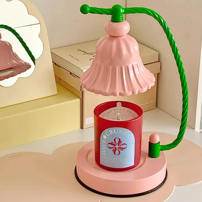 BloomAura – Charmig Rosa Glasbordslampa | Veska