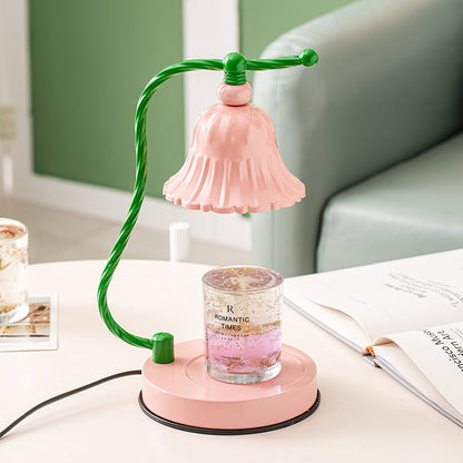 BloomAura – Charmig Rosa Glasbordslampa | Veska