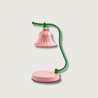 BloomAura – Charmig Rosa Glasbordslampa | Veska