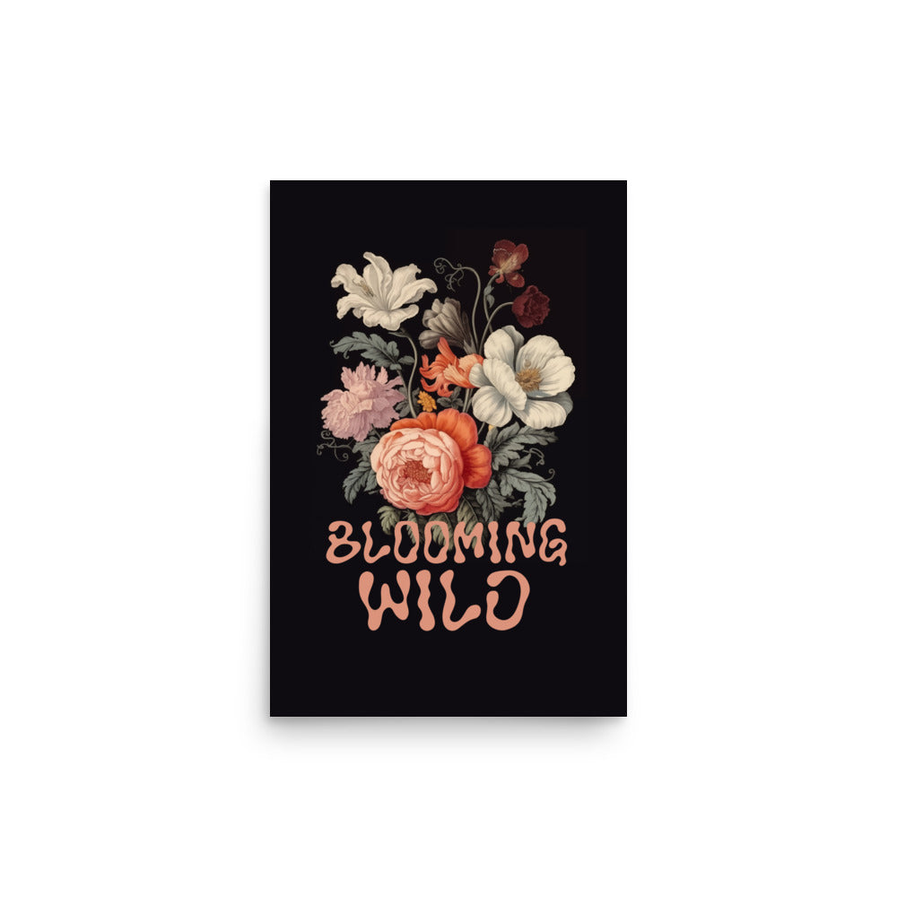 Blooming Wild - Black | Veska 12″×18″