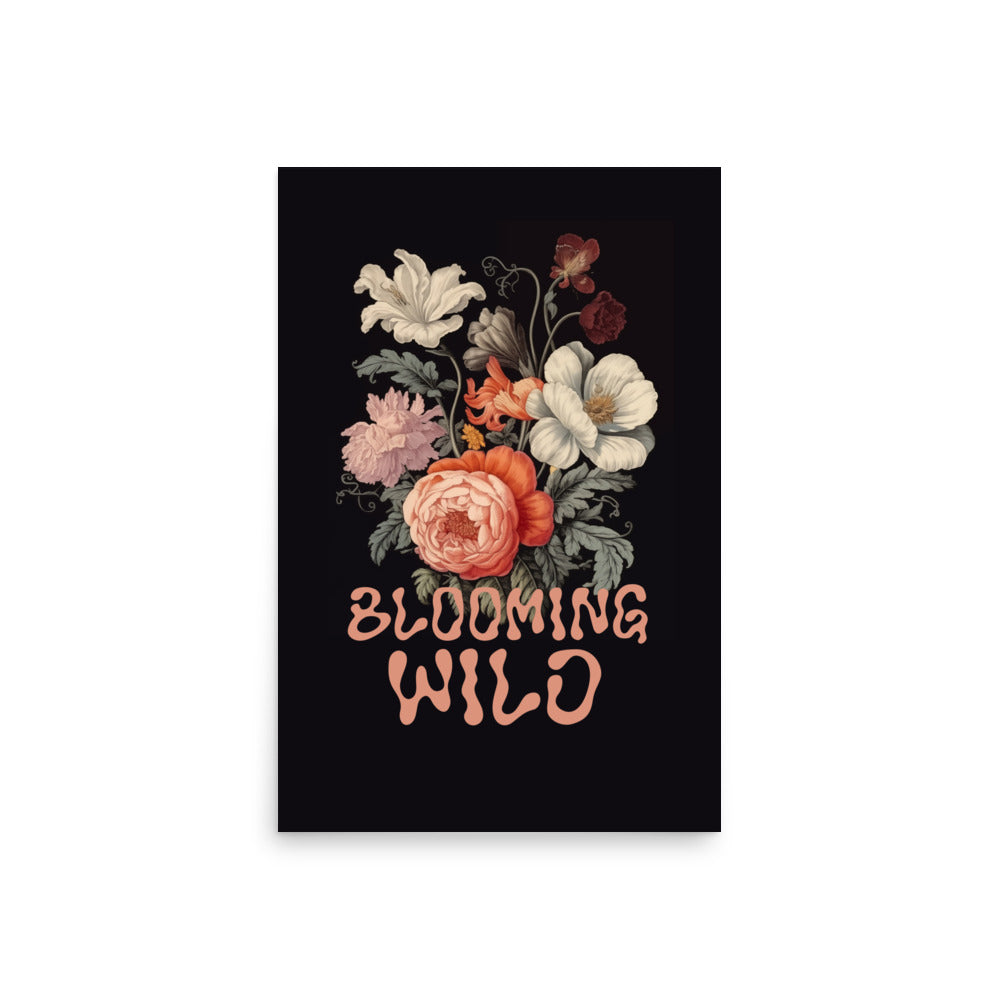 Blooming Wild - Black | Veska 20″×30″
