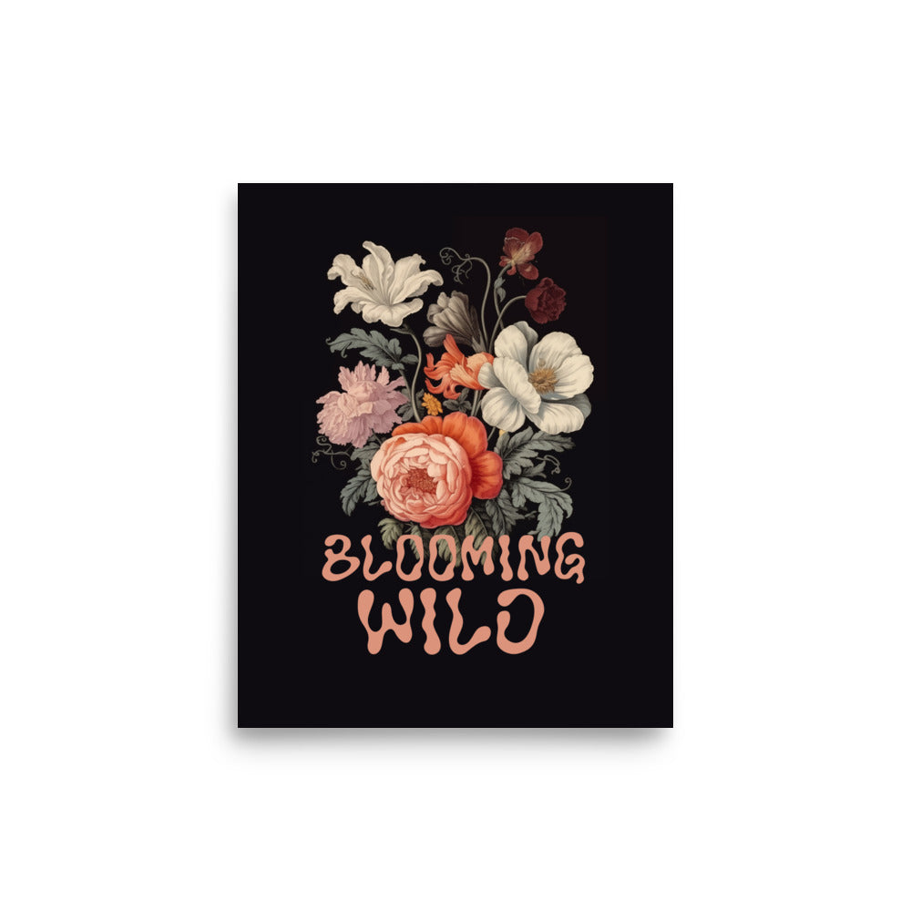 Blooming Wild - Black | Veska 8″×10″