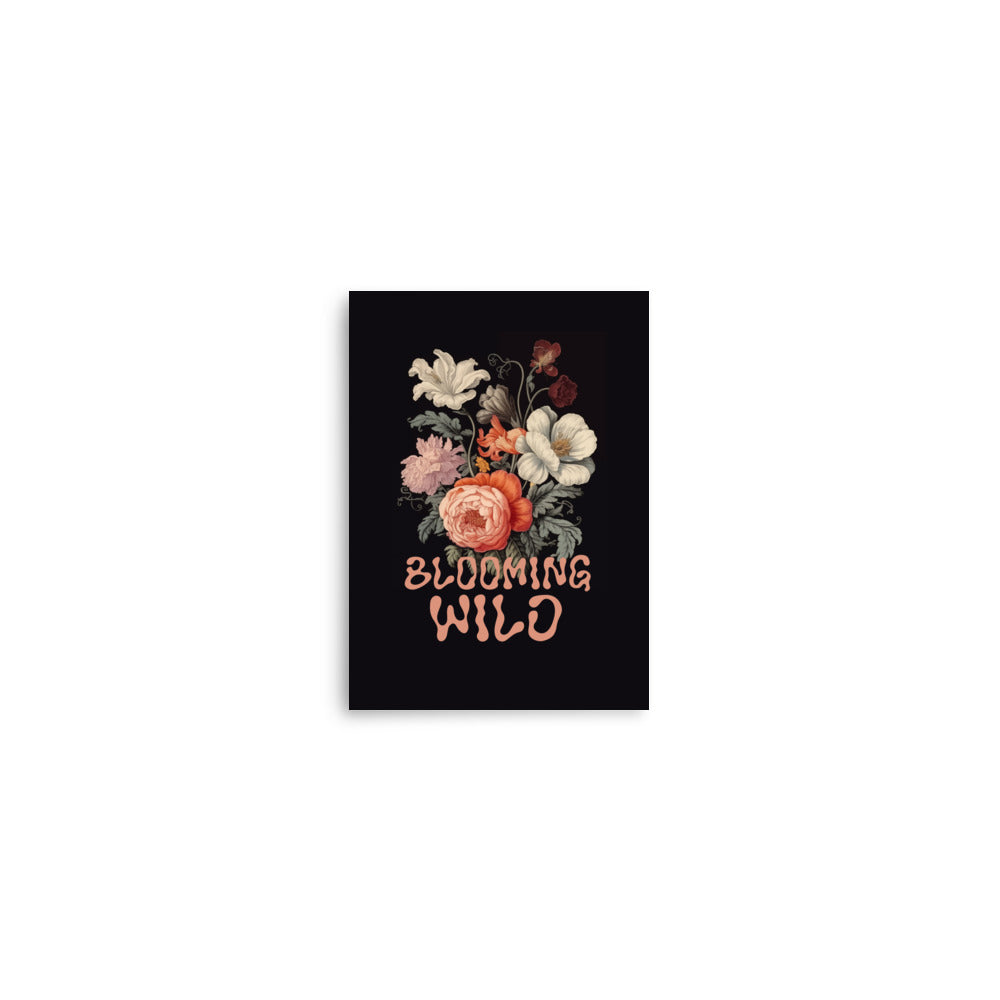 Blooming Wild - Black | Veska 5″×7″