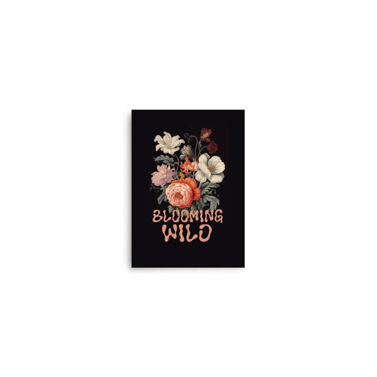 Blooming Wild - Black | Veska 5″×7″